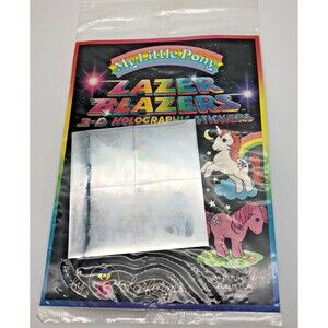 VINTAGE My Little Pony Lazer Blazers Holographic Stickers Colorforms 1983 NEW